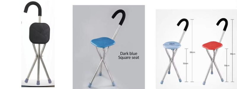 BASTÓN CON ASIENTO PLEGABLE