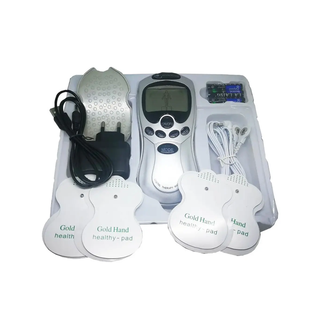ELECTRO MASAJEADOR TENS Portátil de 4 Electrodos